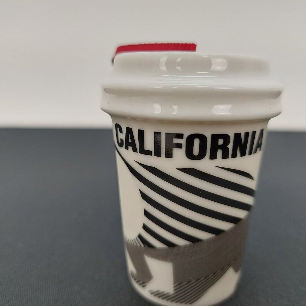 Starbucks California Holiday 2015 Ceramic Ornament Cup Collectible Christmas Red